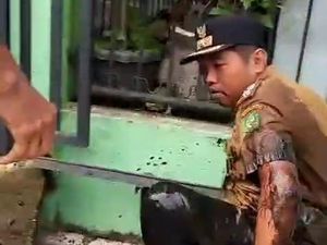 Didorong ke Parit Saat Bongkar Marka Berpaku, Lurah di Medan Lapor Polisi