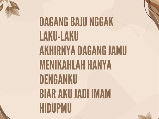 Pantun Lucu Buat Gebetan