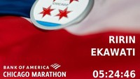 Ririn finish Chicago Marathon dengan waktu 5 jam 24 menit 46 detik. Foto: Instagram @ririnekawati