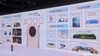 Di China, Vivo X300 dibanderol dengan harga mulai dari 4.399 yuan atau sekitar Rp 10 jutaan. Ponsel ini tersedia dalam varian RAM hingg 16GB dan memori internal hingga 1TB. Foto: Virgina Maulita Putri/detikINET