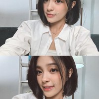 Potongan rambut tanpa poni membuat wajahnya lebih terbingkai dan manis. Penampilan Elsa pun banjir pujian. Foto: Instagram/@elsaajapasal