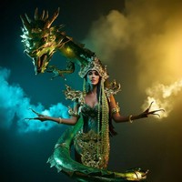 Lulusan President University jurusan Manajemen ini membawa aura magis saat mengenakan kostum nasional bertema Nyi Roro Kidul. Ia mengenakan kostum karya desainer Welly Winald yang hadir dalam dominasi warna emerald green dan gold, menciptakan aura mewah sekaligus mistis khas penguasa laut. Foto: Instagram/@vinanggisitorus