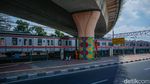 Mural Batik Betawi Hiasi Kolong Flyover Pondok Kopi