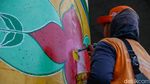 Mural Batik Betawi Hiasi Kolong Flyover Pondok Kopi