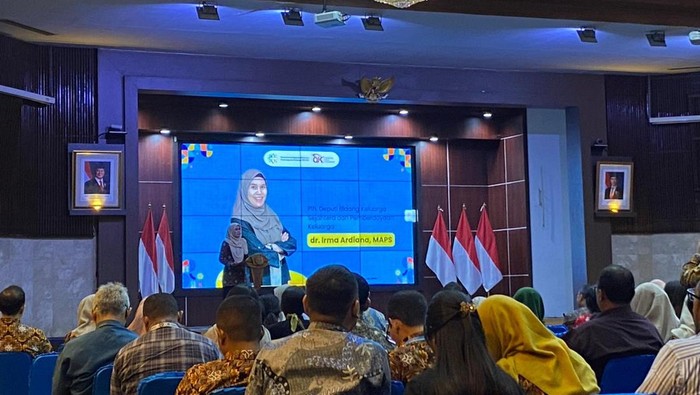 Peluncuran buku saku keuangan keluarga di Kemendukbangga (Dwi/detikcom)