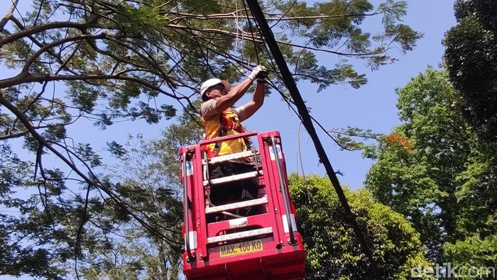 Penataan kabel yang semrawut di Kota Bogor