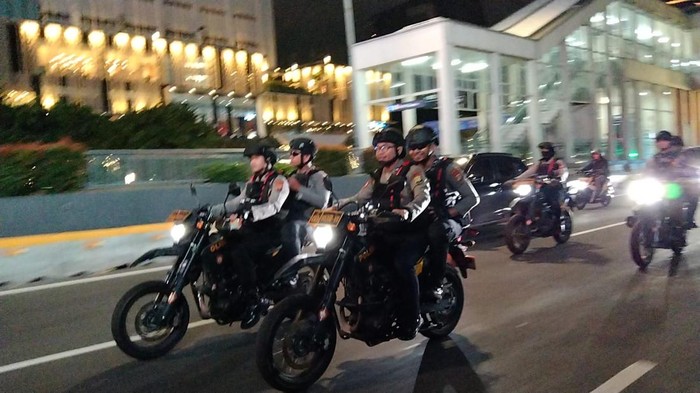 Polda Metro Jaya mengintensifkan patroli di wilayah Jakarta Pusat (Jakpus). Patroli dilakukan untuk menciptakan rasa aman bagi warga. (dok Istimewa)