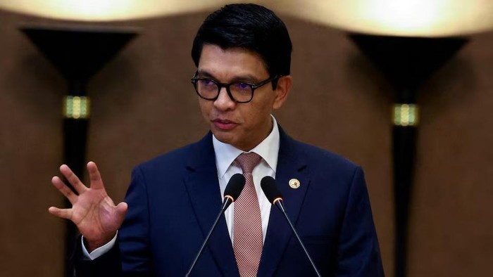 Madagascars President Andry Rajoelina in Antananarivo, Madagascar October 6, 2025. REUTERS/Siphiwe Sibeko/File Photo Purchase Licensing Rights