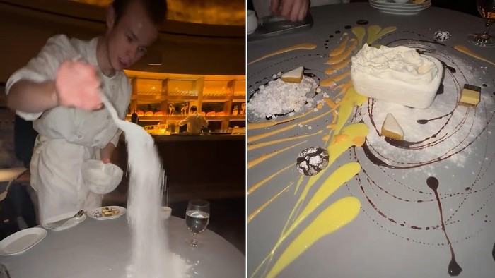 Sajikan Makanan Tanpa Piring, Edisi Khusus Resto Michelin Ini Mempesona
