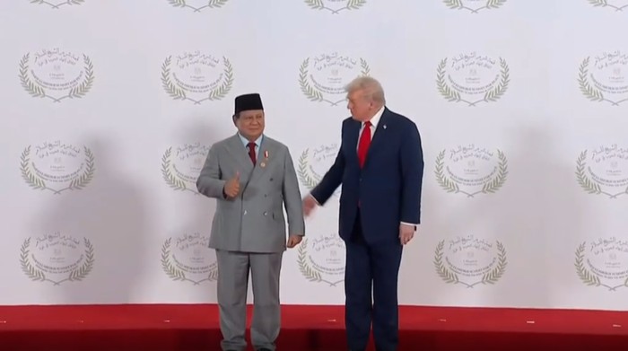 Trump sambut Prabowo di Mesir.