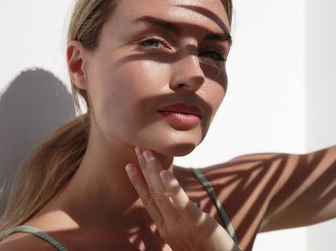 Ilustrasi kulit, skincare, sunscreen