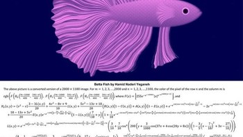 Ada juga “Ikan Cupang”, bentuknya tercipta dari persamaan matematika. Foto: Instagram/hamidnaderiyeganeh