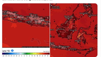 Udara siang ini kayak hair dryer raksasa, tapi kita tetap kipasan seolah bisa mengubah nasib. Foto: X.com