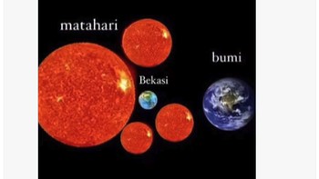 Bekasi panas banget karena dikelilingi empat Matahari. Foto: X.com