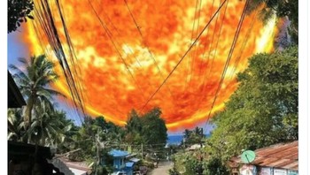 Jarak Matahari seolah sejengkal dari Bumi. Foto: X.com