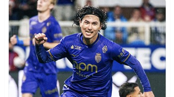 Akun AS Monaco pun memuji aksi pemainnya, Takumi Minamino, yang mencetak gol untuk Jepang. Foto: X.com