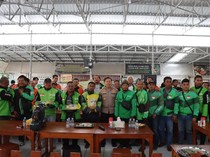Sapa Komunitas Ojol Bojonegoro, Kapolres Ajak Jaga Kamtibmas