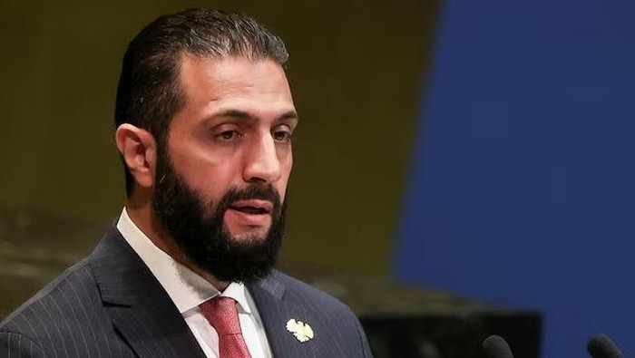 Syrias President Ahmed al-Sharaa addresses the 80th United Nations General Assembly (UNGA) at the U.N. headquarters in New York, U.S., September 24, 2025. REUTERS/Shannon Stapleton Purchase Licensing Rights