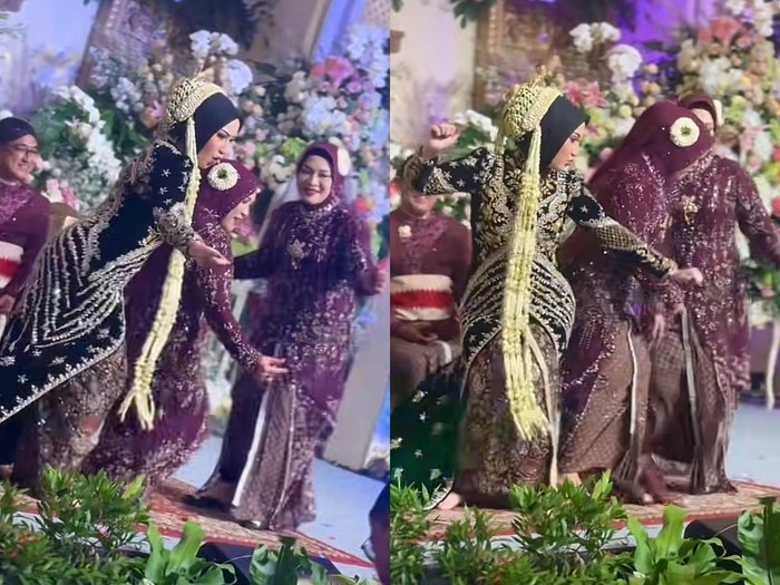 Suasana resepsi pernikahan mendadak viral di media sosial. Pengantin wanita asik berjoget dengan ibu mertua di atas pelaminan. Unggahan suasana penuh akrab di Yogyakarta itu langsung viral di media sosial.