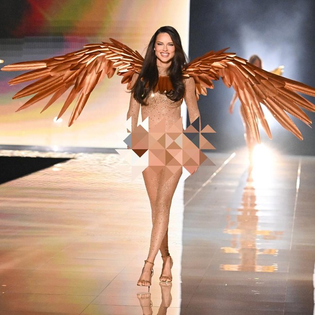 Tidak diragukan lagi bahwa Adriana Lima adalah ikon dari Victorias Secret Fashion Show. Bodysuit yang lebih mencolok dan sayap yang lebih besar sebenarnya akan lebih cocok untuk melengkapi sosok legenda runway ini. (Foto: Getty Images, WireImage/Taylor Hill)