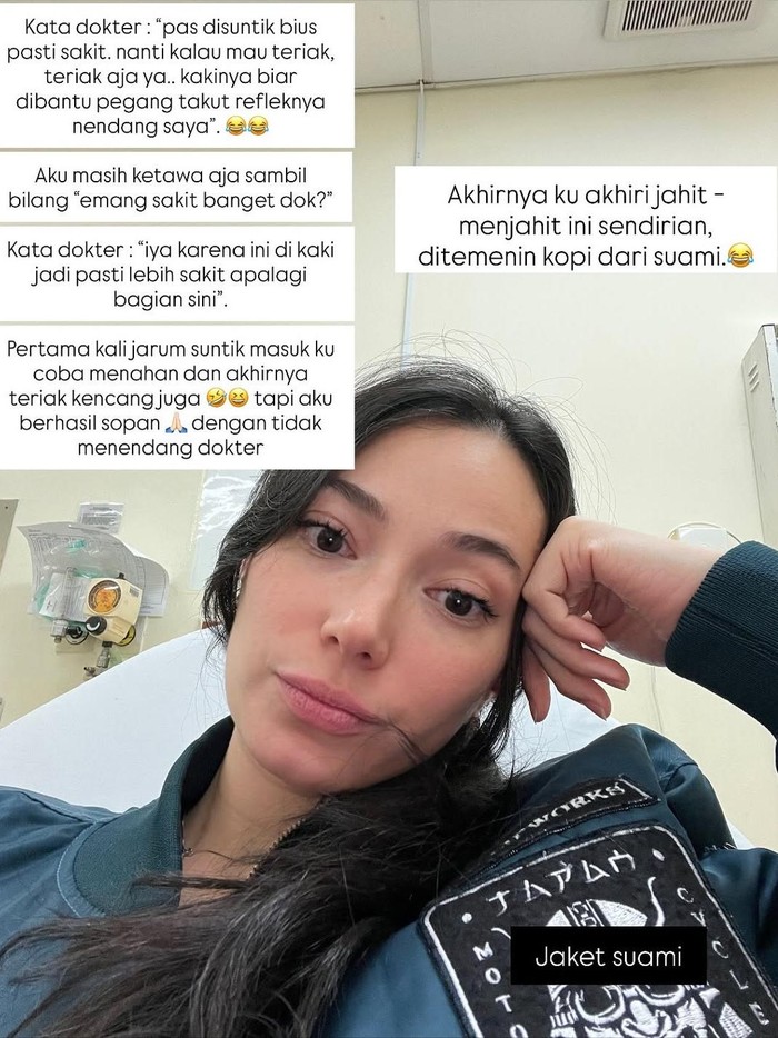 Asmirandah tergelincir di kamar mandi.