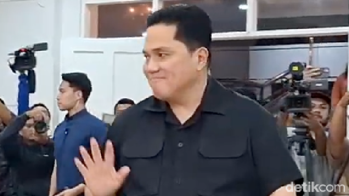 Erick Thohir Menpora Erick Thohir saat mau konpers soal gelaran SEA Games 2025.
