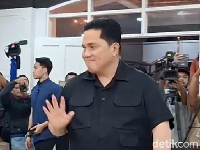 Menpora Erick Thohir saat mau konpers soal gelaran SEA Games 2025.
