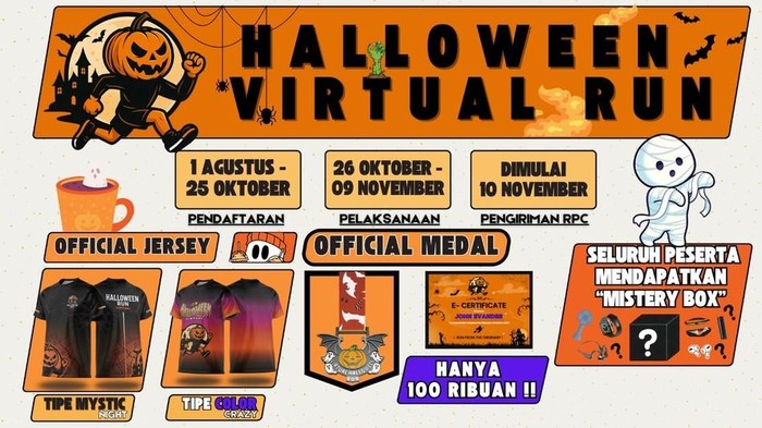 Spooky Fun Run! Serunya Ikut Halloween Run Virtual 2025