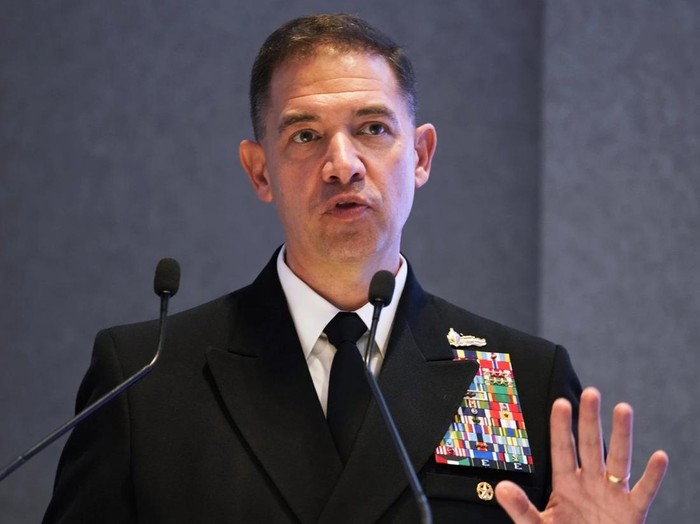 Kepala Komando Pusat AS (CENTCOM), Laksamana Brad Cooper. (AP Photo/Jon Gambrell, File)