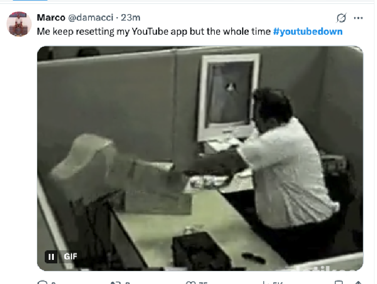 Meme YouTube Down