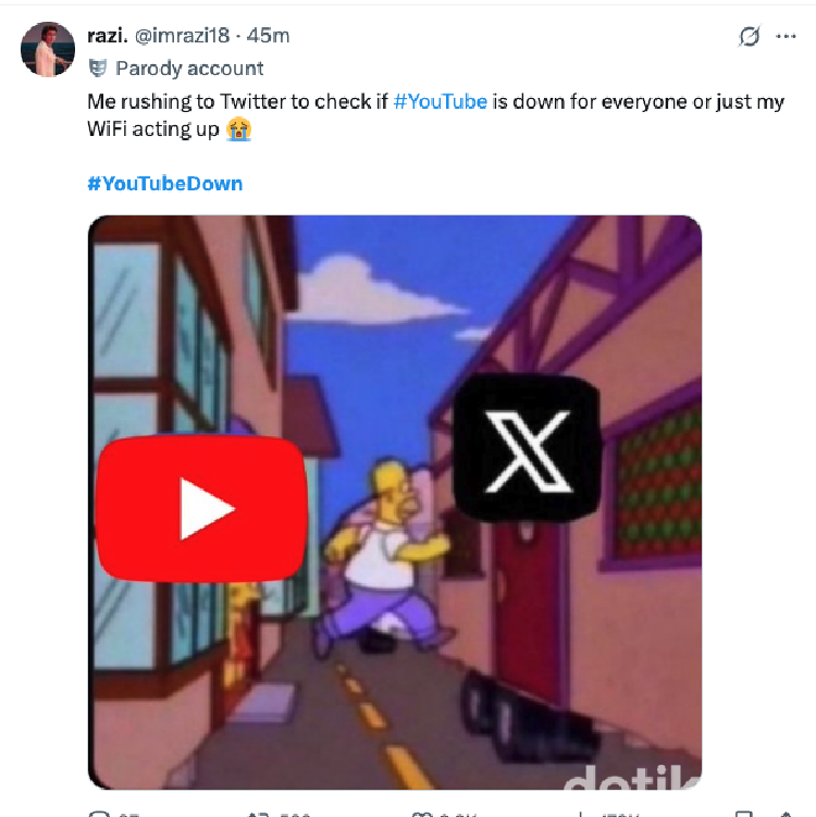 Meme YouTube Down