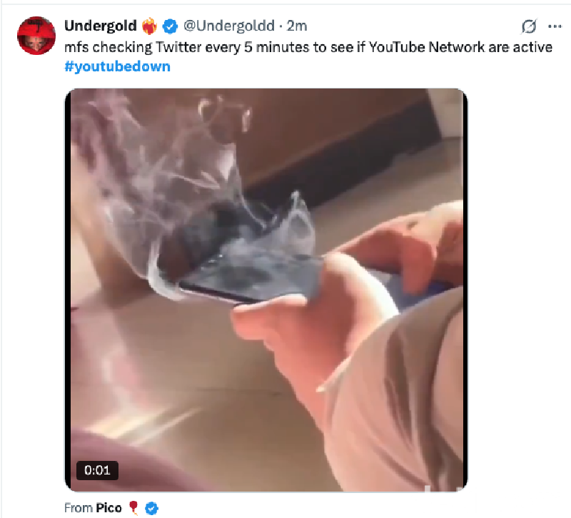 Meme YouTube Down