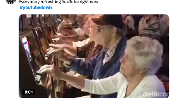 Saat down, pengguna melakukan refresh YouTube terus menerus. Foto: X.com