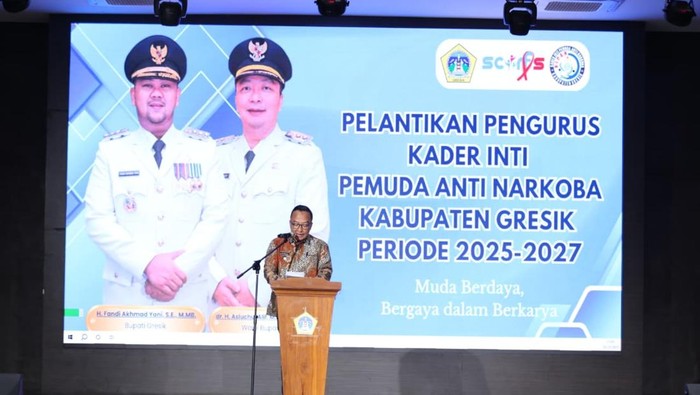 Pesan Wabup Gresik Saat Lantik Pengurus Kader Inti Pemuda Anti Narkoba