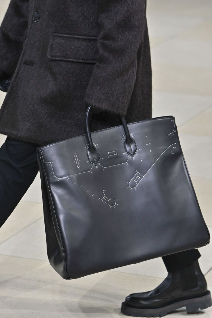 PARIS, FRANCE - JANUARY 25: A model walks the runway during the Hermes Ready to Wear Fall/Winter 2025-2026 fashion show as part of the Paris Men Fashion Week on January 25, 2025 in Paris, France. (Photo by Victor VIRGILE/Gamma-Rapho via Getty Images)