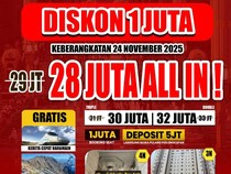 Umroh Promo Pesawat Saudia Airlines: 9 hari, Direct, Kereta Cepat, Taif