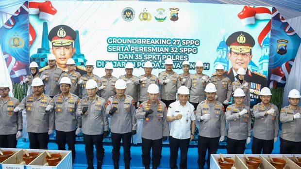 Groundbreaking menuju 100 SPPG Polda Jateng di SPPG Gedawang, Kecamatan Banyumanik, Kota Semarang