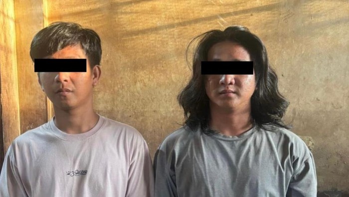 Kedua pelaku penggeroyokan di Prabumulih.