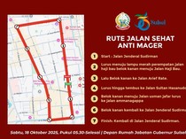Jalan Sehat Anti Mager HUT ke-356 Sulsel Besok, Ada Hadiah Umrah-Motor