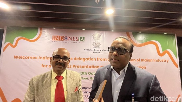 Perwakilan delegasi India saat acara temu bisnis di Medan beberapa waktu lalu. (Kartika Sari/detikSumut)