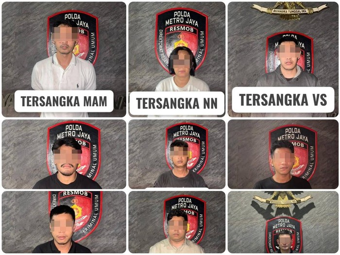 Polisi menangkap 9 orang tersangka penculikan, penyiksaan, dan pemerasan di Pondok Aren, Tangerang Selatan, Banten. (dok Istimewa)