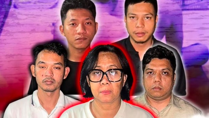 Polisi menangkap 9 orang tersangka penculikan, penyiksaan, dan pemerasan di Pondok Aren, Tangerang Selatan (Tangsel), Banten. (dok Resmob PMJ)
