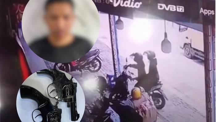 Polisi menangkap pelaku curanmor di Kabupaten Bekasi. Pelaku berinisial TS (23) yang merupakan residivis membawa senjata api (senpi) imitasi untuk menakuti. (dok Polres Metro Bekasi)