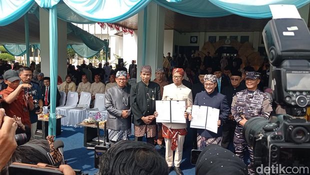 Upacara peringatan HUT Kota Tasikmalaya.