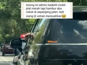 Penumpang Mobil Ketua DPRD Bantaeng Merokok di Tengah Jalan Resahkan Pengendara