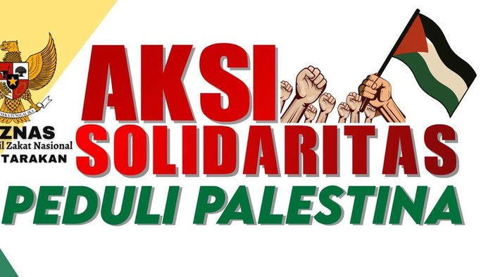 Aksi solidaritas Palestina di Tarakan.