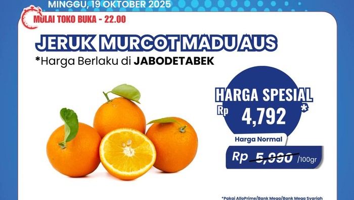 Diskon Buah Segar Cuma di Transmart Full Day Sale
