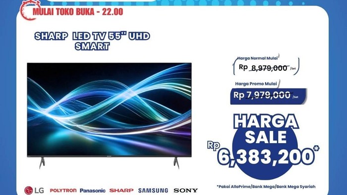 Hemat Banget! Beli TV LED di Transmart Full Day Sale Diskon Rp 2,5 Jutaan