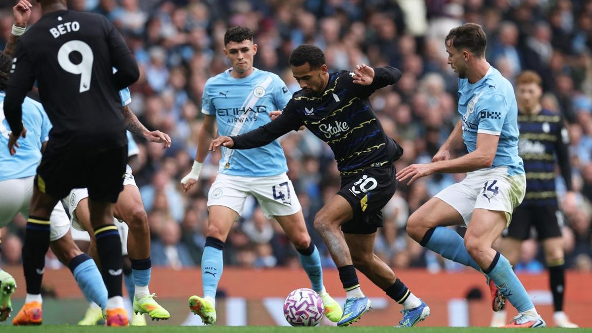 Manchester City vs Everton masih 0-0 di  babak pertama (Foto: REUTERS/Phil Noble)