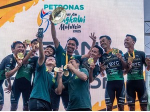 Kisah Nusantara Pro Cycling Team Jadi Tim Terbaik di Tour de Langkawi